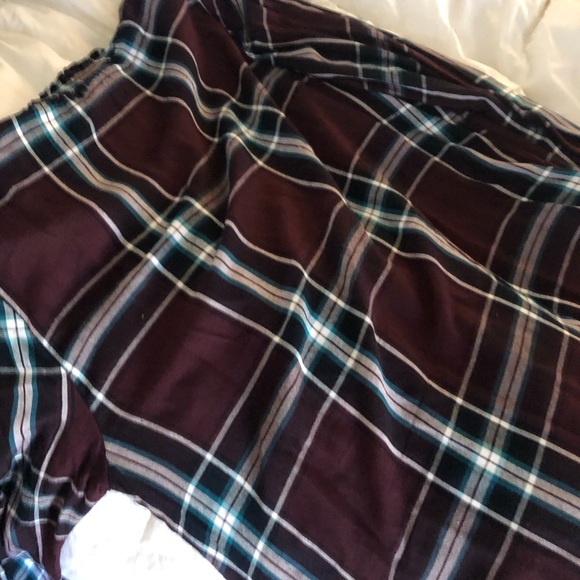 New W/O Tag Lane Bryant Burgundy Plaid Long Sleeve Pullover Tunic Blouse Size 20 - Picture 4 of 6